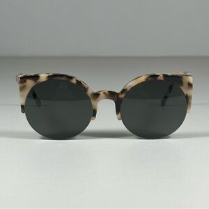 by RETROSUPERFUTURE 285/3A Lucia Half Rim Cat Eye / Round Havana Sunglasses